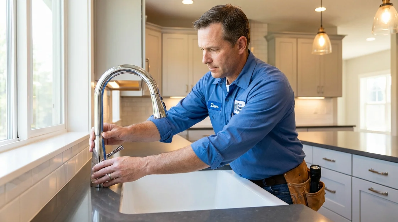 Kitchen faucet installation by Johns Plumbing LLC in Fort Hood