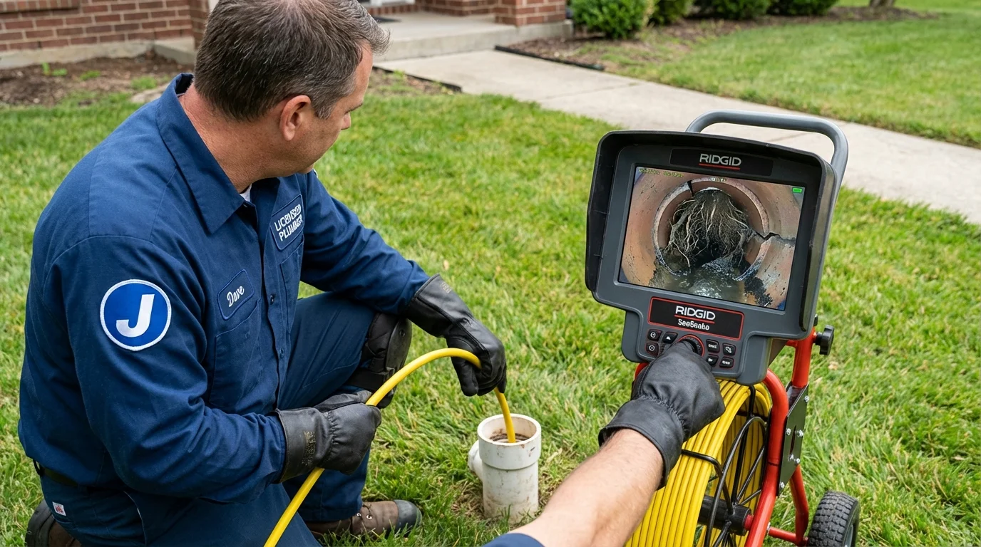 Sewer camera inspection being performed by Johns Plumbing LLC in Fort Hood